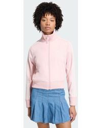 adidas - Firebird Track Top With Knitted Crochet Details - Lyst