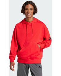 adidas - Felpa Con Cappuccio Essentials Loose-Fit 3 Bar Logo French Terry - Lyst