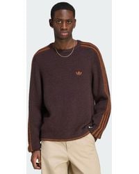 adidas - Sudadera De Punto Suave Y Cuello Redondo 3 Stripes - Lyst