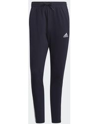 adidas - Pantalón Essentials Single Jersey Tapered Open Hem 3 Bandas - Lyst