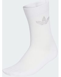adidas - Sparkle Trefoil Crew Socks 1 Pair - Lyst