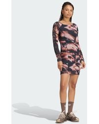 adidas Originals - Adidas Graphic Mini Dress Vermillion/ Crystal Linen/ Aurora Coffee - Lyst