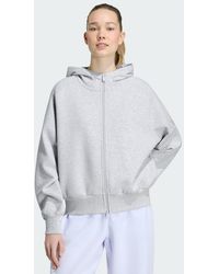 adidas - Soft Lux Full-Zip Hoodie - Lyst