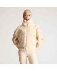 adidas - By Stella Mccartney Full-Zip Winter Fleece Hooded Track Top - Lyst