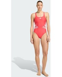 adidas - Logo C-Back Swimsuit - Lyst