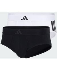 adidas - Active Flex Cotton 3 Stripes Low Rise Brief 2 Pack Underwear - Lyst