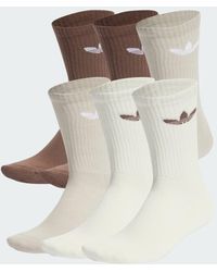 adidas - Trefoil Cushion Crew Socks 6 Pairs - Lyst