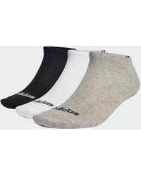 adidas - Thin Linear Low-Cut Socks 3 Pairs - Lyst