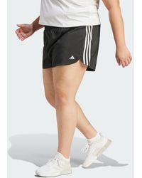 adidas - Pacer Training 3-stripes Woven High-rise Shorts (plus Size) - Lyst
