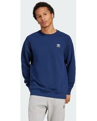 adidas - Trefoil Essentials French Terry Crew Sweatshirt - Lyst