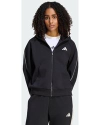 adidas - Stadium Small Logo Full Zip Hoodie - Lyst