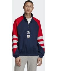 adidas windbreaker quarter zip