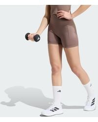 adidas - 3 Stripes Studio All Me Booty Short Leggings - Lyst