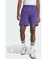 adidas - Trefoil Essentials 7 Inch Fleece Shorts - Lyst