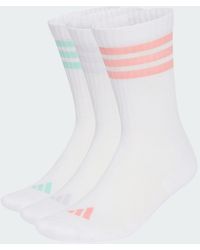 adidas - 3-Stripes Cushioned Crew Socks 3 Pair Pack - Lyst