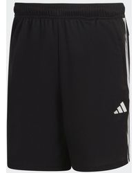 adidas - 3 Stripe Essentials Pique Training Shorts - Lyst