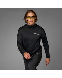 adidas - Terrex Xperior Climawarm Light Fleece Hooded Jacket - Lyst