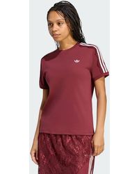 adidas - Lace 3 Stripes T-Shirt - Lyst