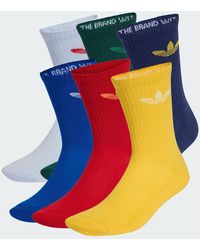 adidas - Trefoil Cushion Crew Socks 6 Pairs - Lyst