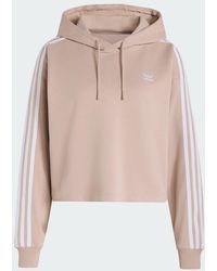 adidas - Adicolor 3-Stripes Short Hoodie - Lyst