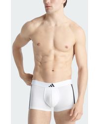 adidas - Active Flex Cotton 3 Stripes Low Rise Trunk 2 Pack Underwear - Lyst