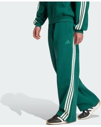 adidas - Kit 3-Stripes Wide Joggers - Lyst