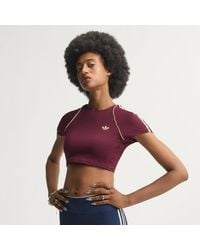 adidas - Originals Sport Superstar Bra Tee - Lyst