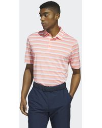 adidas - Two-Color Striped Golf Polo Shirt - Lyst