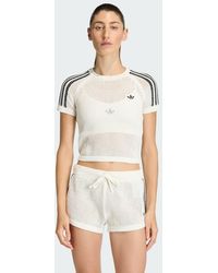 adidas - Knitted Crochet Cali T-Shirt - Lyst