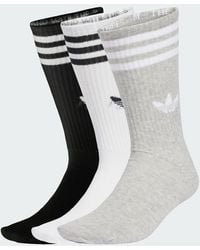 adidas - 3-Stripes High Crew Socks 3 Pairs - Lyst