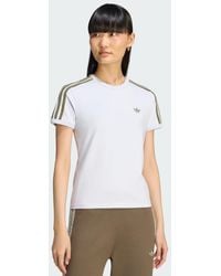 adidas - 3 Stripes Slim T-Shirt - Lyst