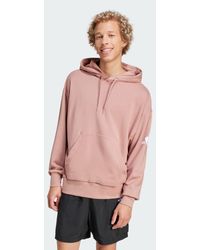 adidas - Felpa Con Cappuccio Essentials Loose-Fit 3 Bar Logo French Terry - Lyst