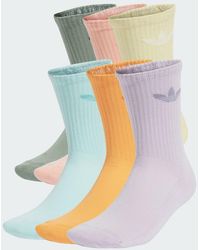 adidas - Trefoil Cushion Crew Socks 6 Pairs - Lyst