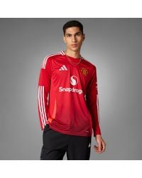 adidas - Manchester United 24/25 Long Sleeve Home Jersey - Lyst