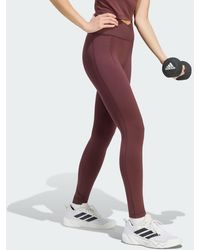 adidas - 3 Stripes Studio All Me X-Over Stash Pocket Leggings - Lyst