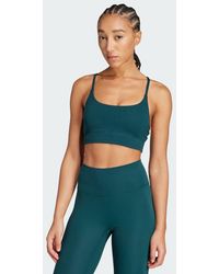 adidas - All Me Light Support Rib Bra Long Line Bra - Lyst