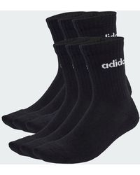 adidas - Linear Crew Socks Cushioned Socks 6 Pair Pack - Lyst