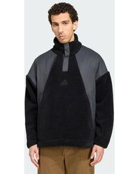 adidas - Terrex Xploric Climawarm Pullover, Flauschiges Material, Druckknopfverschluss - Lyst