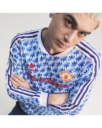 adidas - Manchester United Away Long Sleeve Jersey 90 - Lyst