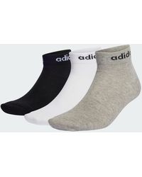 adidas - Think Linear Ankle Socks 3 Pairs - Lyst