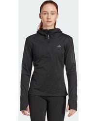 adidas - Own The Run Winterized Hoodie Mit Halbem Reißverschluss - Lyst