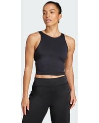 adidas - Yoga Crop Tank With Inner Shelf Bra - Lyst