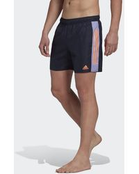 adidas - Short Length Colorblock 3-stripes Swim Shorts - Lyst