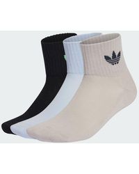 adidas - Mid Crew Socks 3 Pairs - Lyst