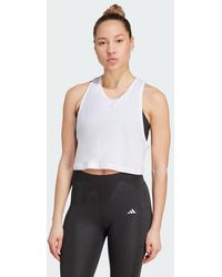 adidas - Yoga Essentials Cropped Tank Top - Lyst