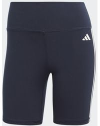 adidas - Training Essentials 3-Stripes High-Waisted Short Leggings - Lyst