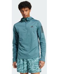 adidas - Own The Run Con Cappuccio Invernale A Mezza Zip - Lyst