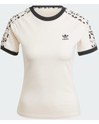 adidas Originals - Leopard 3-Stripes Tee - Lyst