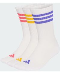 adidas - 3-Stripes Cushioned Crew Socks 3 Pair Pack - Lyst