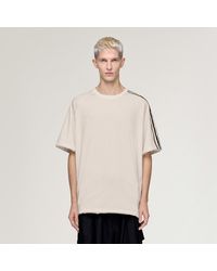 adidas - Y-3 Raw Edge 3 Stripes Short Sleeve T-Shirt - Lyst
